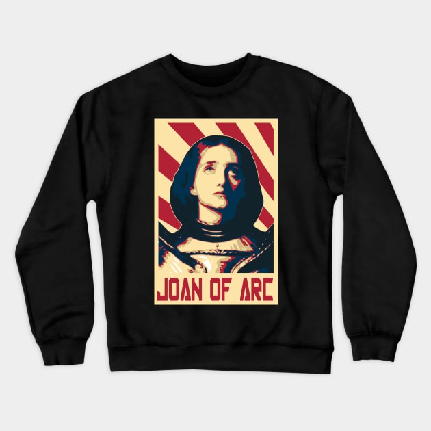 Joan Of Arc Jeanne D'Arc Retro Propaganda Crewneck Sweatshirt by Nerd_art